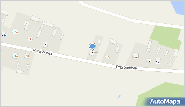 Przyborowie, Przyborowie, 8, mapa Przyborowie