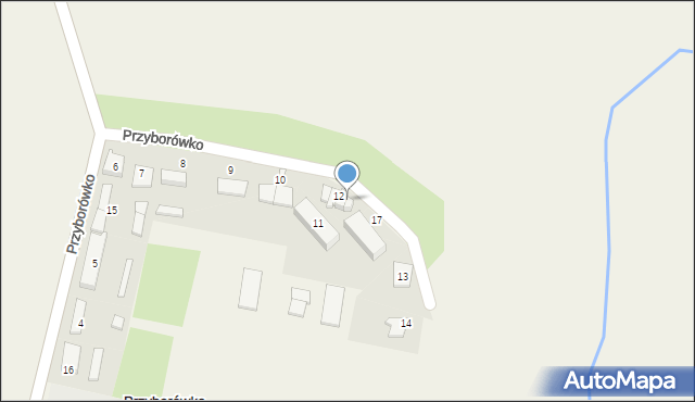 Przyborówko, Przyborówko, 12b, mapa Przyborówko