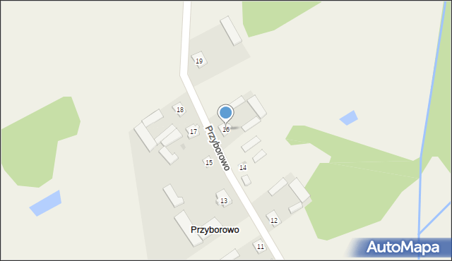 Przyborowo, Przyborowo, 16, mapa Przyborowo