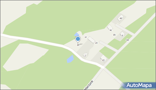 Przyborowo, Przyborowo, 1d, mapa Przyborowo