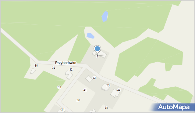 Przyborowo, Przyborowo, 3, mapa Przyborowo