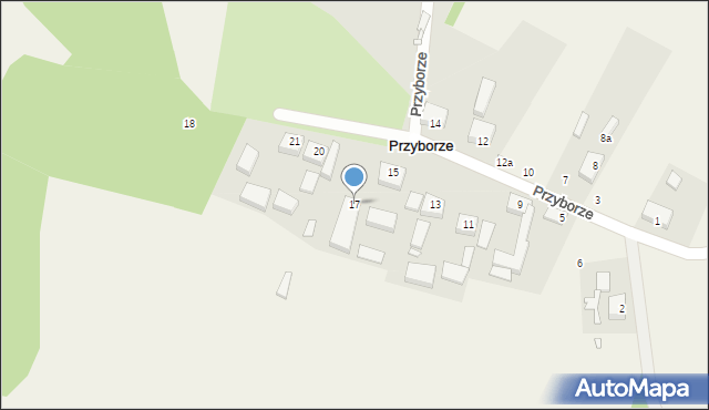 Przyborze, Przyborze, 17, mapa Przyborze