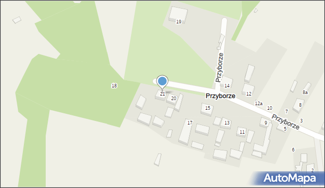 Przyborze, Przyborze, 21, mapa Przyborze