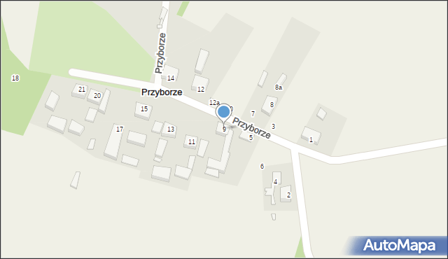 Przyborze, Przyborze, 9, mapa Przyborze