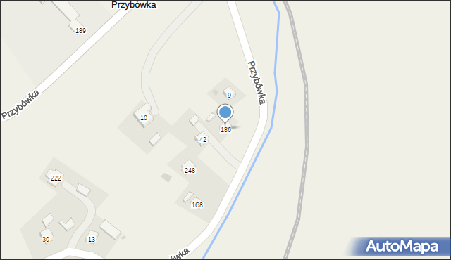 Przybówka, Przybówka, 186, mapa Przybówka