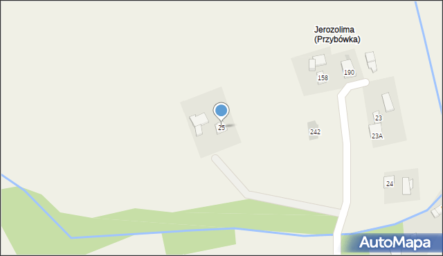 Przybówka, Przybówka, 25, mapa Przybówka
