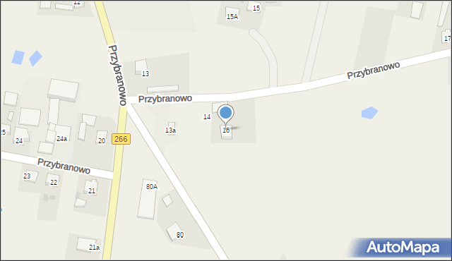 Przybranowo, Przybranowo, 16, mapa Przybranowo