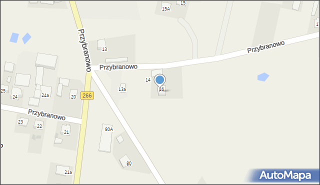 Przybranowo, Przybranowo, 16a, mapa Przybranowo