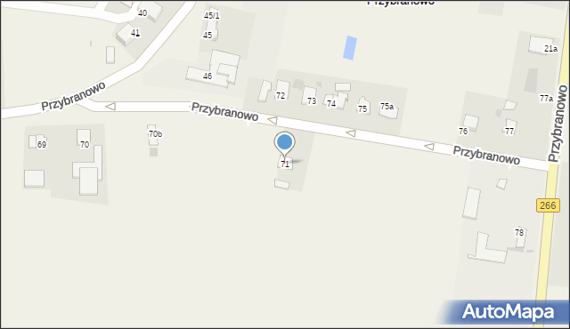 Przybranowo, Przybranowo, 71, mapa Przybranowo