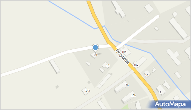 Przybrda, Przybrda, 13, mapa Przybrda