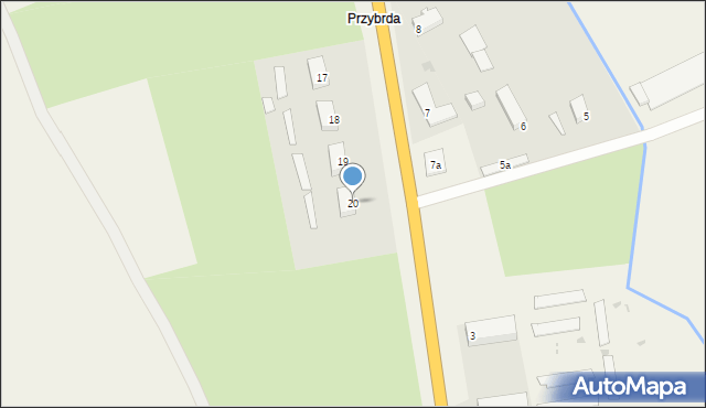 Przybrda, Przybrda, 20, mapa Przybrda