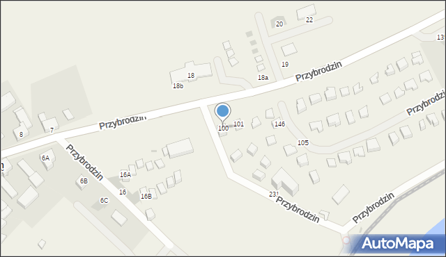 Przybrodzin, Przybrodzin, 100, mapa Przybrodzin
