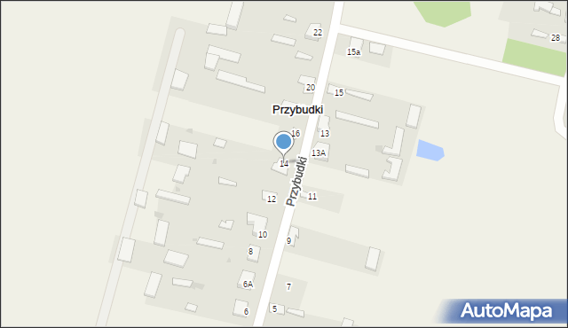 Przybudki, Przybudki, 14, mapa Przybudki