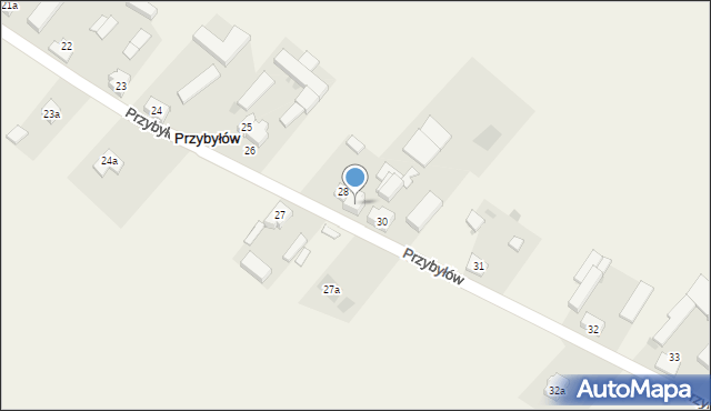Przybyłów, Przybyłów, 29, mapa Przybyłów
