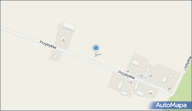 Przybyłów, Przybyłów, 10, mapa Przybyłów