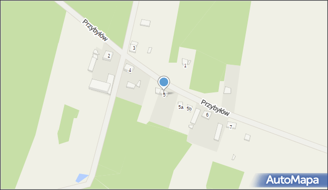 Przybyłów, Przybyłów, 5, mapa Przybyłów