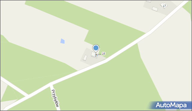 Przybyłów, Przybyłów, 15, mapa Przybyłów