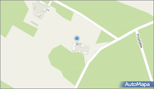 Przybyłów, Przybyłów, 28, mapa Przybyłów