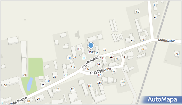 Przybyłowice, Przybyłowice, 15A, mapa Przybyłowice
