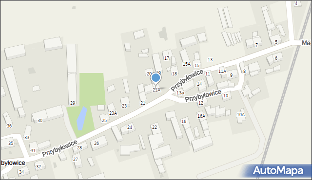 Przybyłowice, Przybyłowice, 21A, mapa Przybyłowice