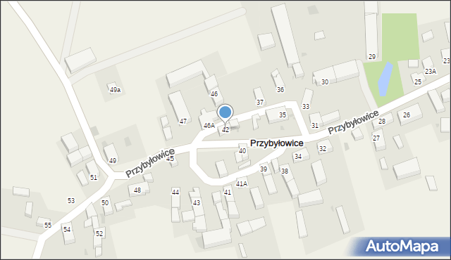 Przybyłowice, Przybyłowice, 42, mapa Przybyłowice