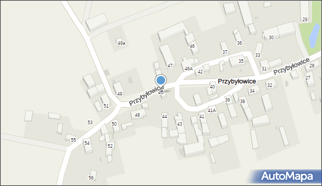 Przybyłowice, Przybyłowice, 45, mapa Przybyłowice