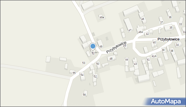Przybyłowice, Przybyłowice, 51, mapa Przybyłowice