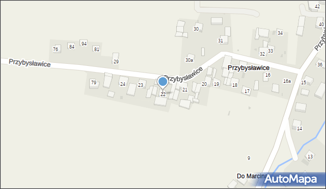 Przybysławice, Przybysławice, 22, mapa Przybysławice