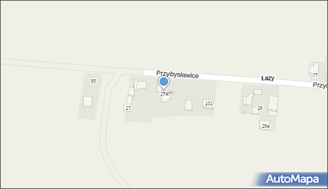 Przybysławice, Przybysławice, 27A, mapa Przybysławice