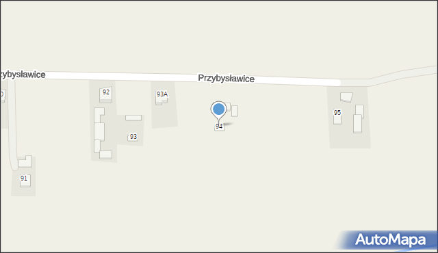 Przybysławice, Przybysławice, 94, mapa Przybysławice