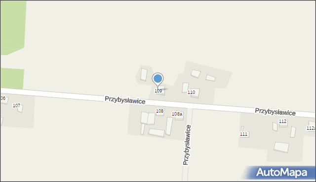 Przybysławice, Przybysławice, 109, mapa Przybysławice