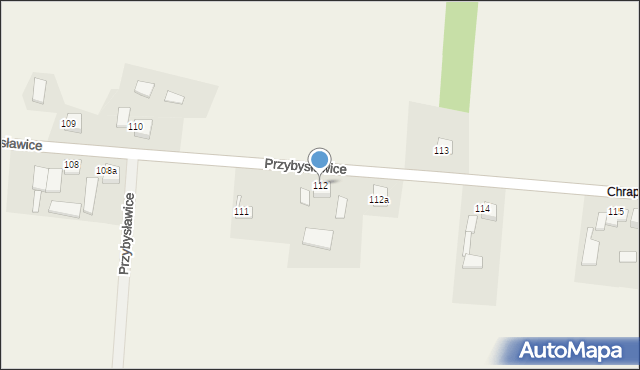 Przybysławice, Przybysławice, 112, mapa Przybysławice