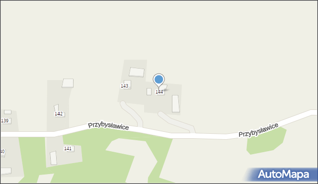 Przybysławice, Przybysławice, 144, mapa Przybysławice