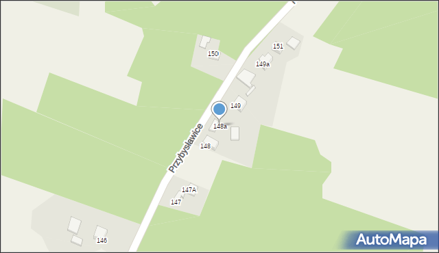 Przybysławice, Przybysławice, 148a, mapa Przybysławice