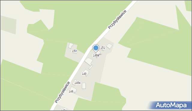 Przybysławice, Przybysławice, 149a, mapa Przybysławice