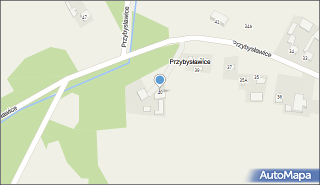 Przybysławice, Przybysławice, 40, mapa Przybysławice