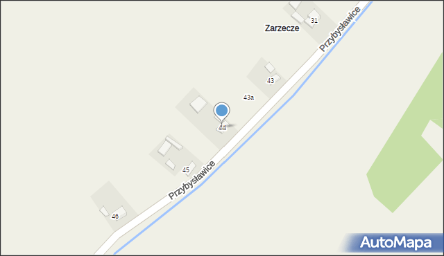 Przybysławice, Przybysławice, 44, mapa Przybysławice