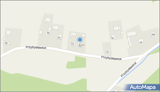 Przybysławice, Przybysławice, 52, mapa Przybysławice