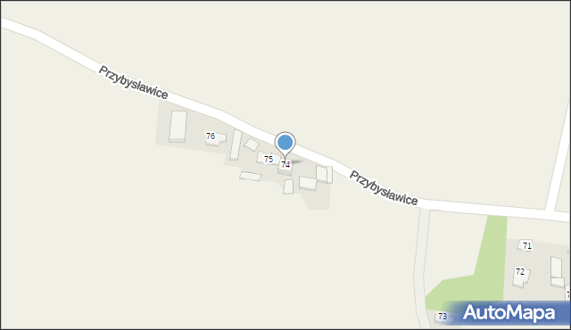Przybysławice, Przybysławice, 74, mapa Przybysławice