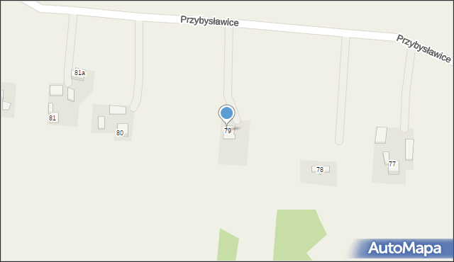 Przybysławice, Przybysławice, 79, mapa Przybysławice