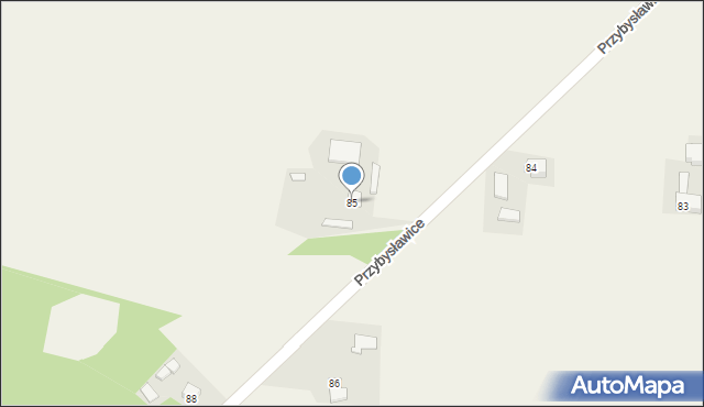 Przybysławice, Przybysławice, 85, mapa Przybysławice