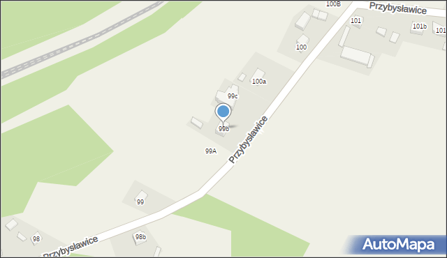 Przybysławice, Przybysławice, 99b, mapa Przybysławice