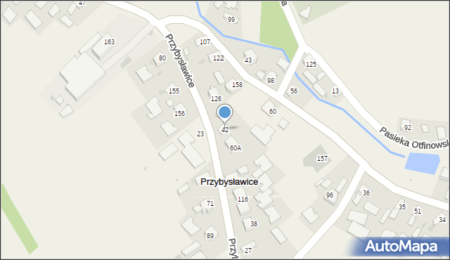 Przybysławice, Przybysławice, 42, mapa Przybysławice