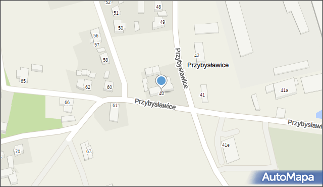 Przybysławice, Przybysławice, 40, mapa Przybysławice