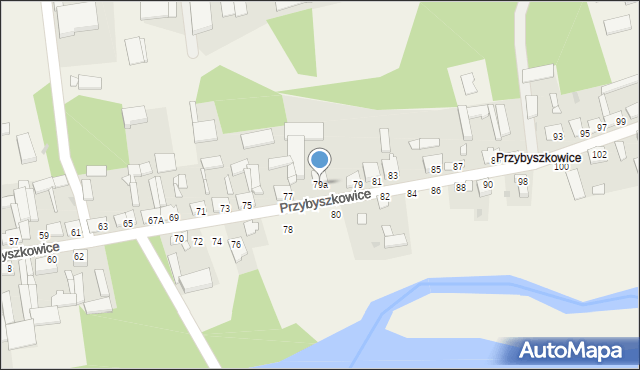 Przybyszew, Przybyszkowice, 79a, mapa Przybyszew