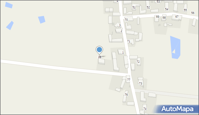 Przybyszów, Przybyszów, 1B, mapa Przybyszów