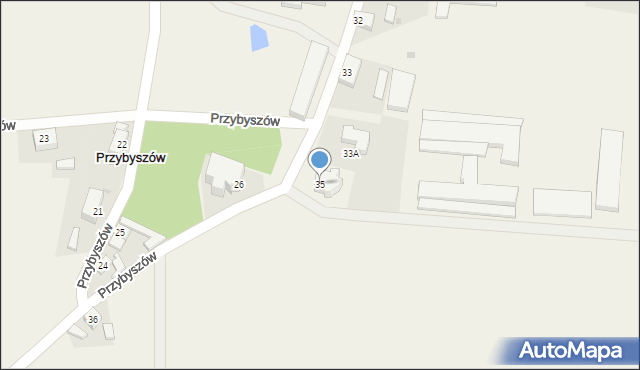 Przybyszów, Przybyszów, 35, mapa Przybyszów