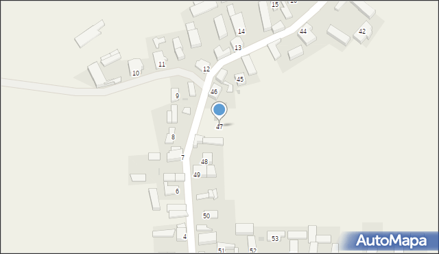 Przybyszów, Przybyszów, 47, mapa Przybyszów