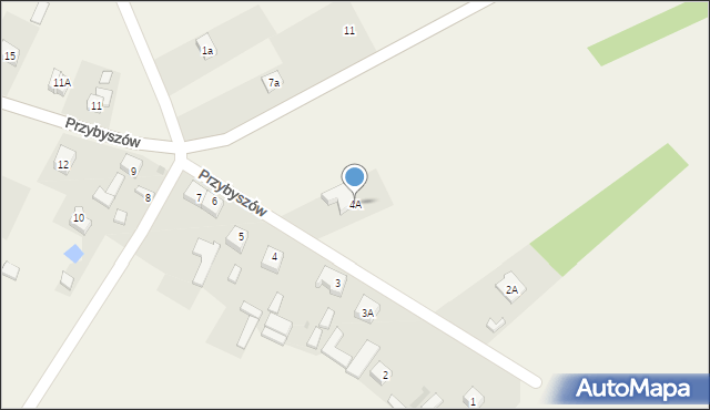 Przybyszów, Przybyszów, 4A, mapa Przybyszów