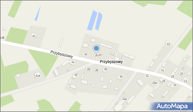 Przybyszowy, Przybyszowy, 37, mapa Przybyszowy